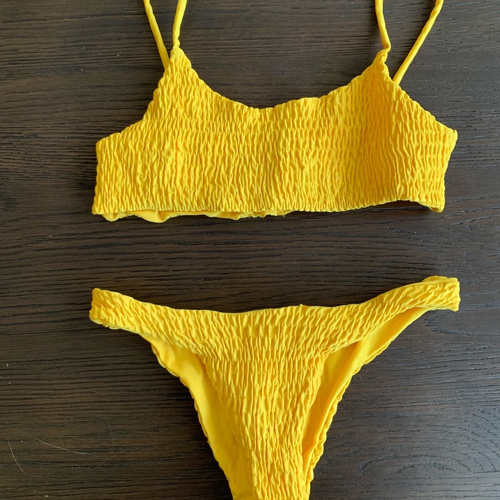 yellow bikini